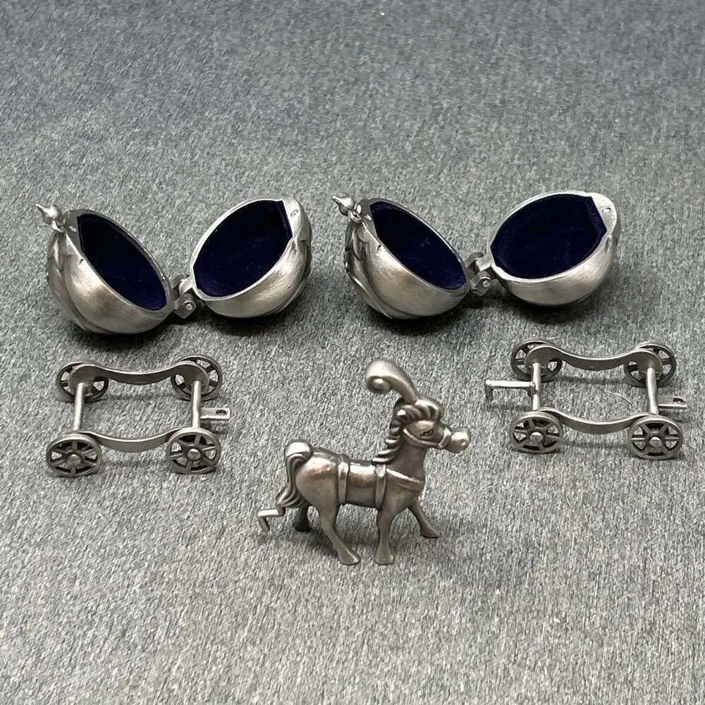 Horse Drawn Fairytale Coach Keepsake Set My First Tooth & Curl Box Nursery Decor
